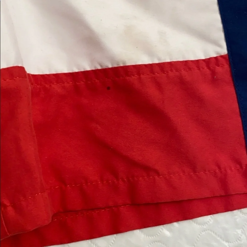 Heartstrings American Flag red white blue swim trunks 12